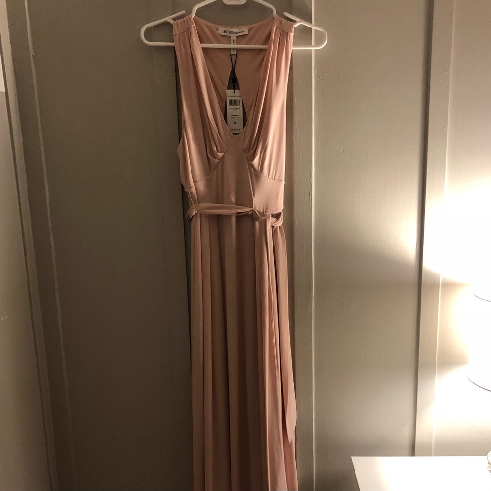 BCBGeneration Smokey pink long dress